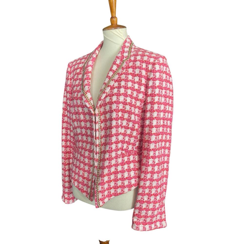 Etcetera Pink and White Tweed Jacket & Skirt Set - Picture 3 of 16